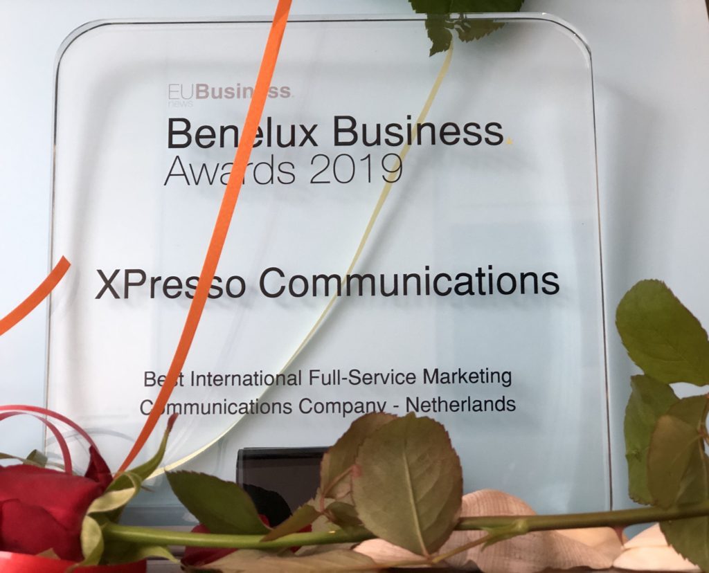 Benelux-Business-Awards-2019-Xpresso Communications-Best-Integrated-PR-Marketing-company-International-Netherlands
